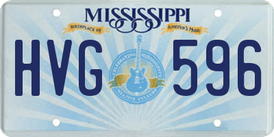 MS license plate HVG596
