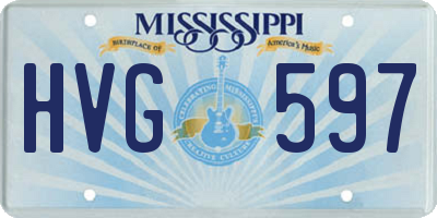 MS license plate HVG597