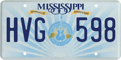 MS license plate HVG598