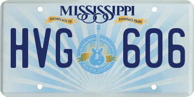 MS license plate HVG606