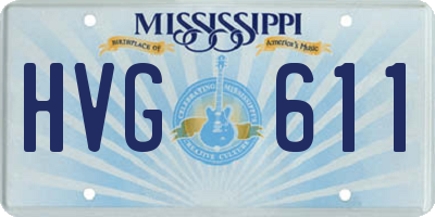 MS license plate HVG611