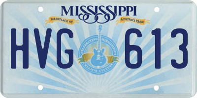 MS license plate HVG613