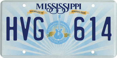 MS license plate HVG614