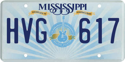 MS license plate HVG617