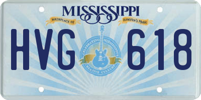 MS license plate HVG618