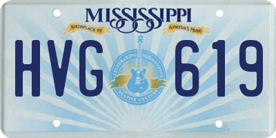 MS license plate HVG619