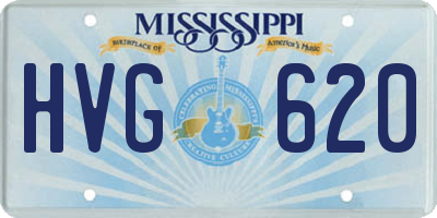 MS license plate HVG620
