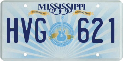 MS license plate HVG621