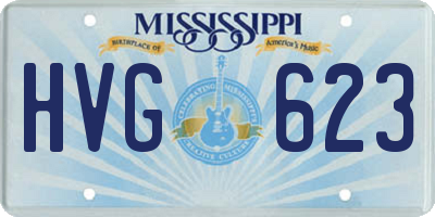 MS license plate HVG623