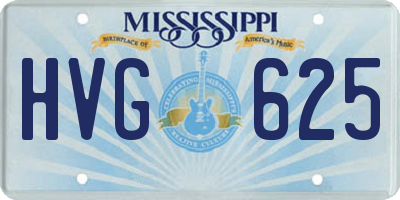 MS license plate HVG625