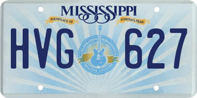 MS license plate HVG627