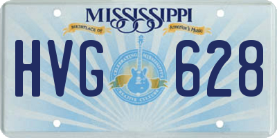 MS license plate HVG628