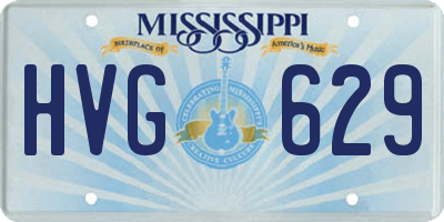 MS license plate HVG629