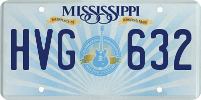 MS license plate HVG632