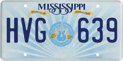 MS license plate HVG639