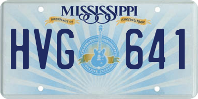 MS license plate HVG641