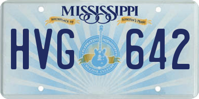 MS license plate HVG642