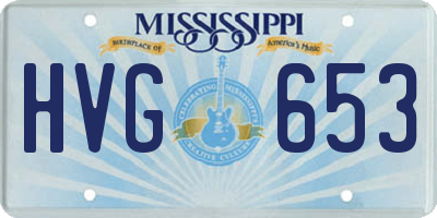 MS license plate HVG653