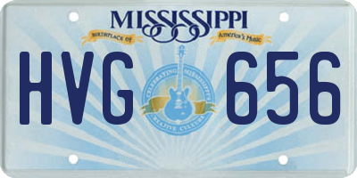 MS license plate HVG656