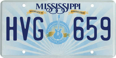 MS license plate HVG659