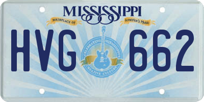 MS license plate HVG662