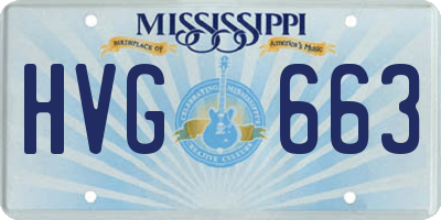 MS license plate HVG663