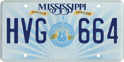 MS license plate HVG664