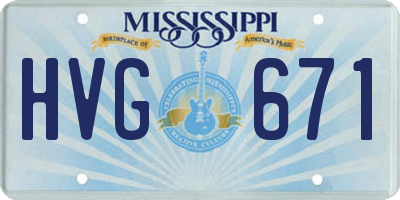 MS license plate HVG671