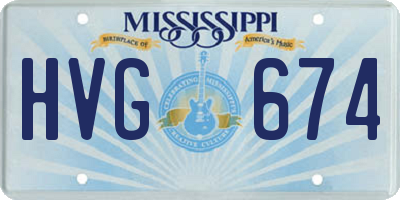 MS license plate HVG674