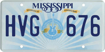MS license plate HVG676