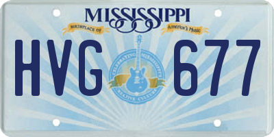 MS license plate HVG677