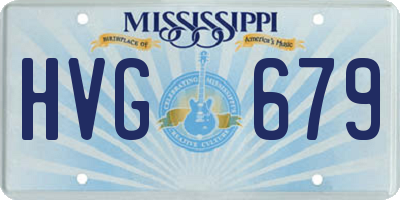 MS license plate HVG679