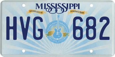 MS license plate HVG682