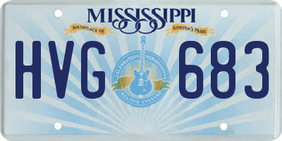 MS license plate HVG683