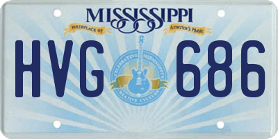 MS license plate HVG686