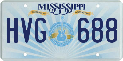 MS license plate HVG688