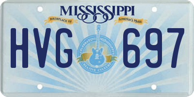 MS license plate HVG697