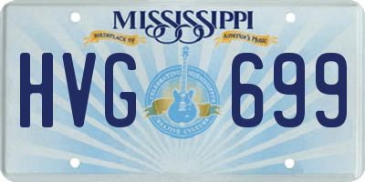 MS license plate HVG699