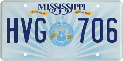 MS license plate HVG706