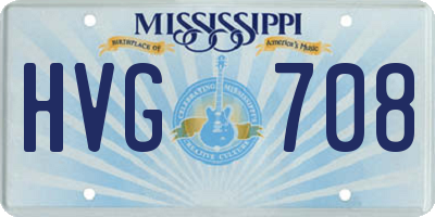 MS license plate HVG708