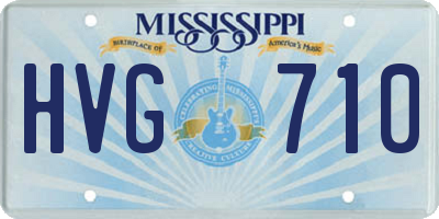 MS license plate HVG710