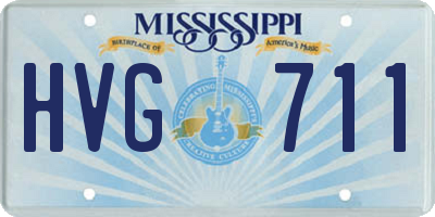 MS license plate HVG711