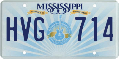 MS license plate HVG714