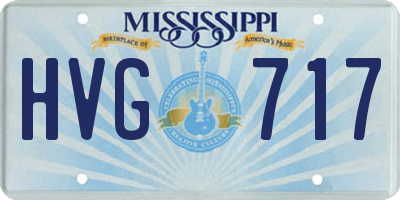 MS license plate HVG717