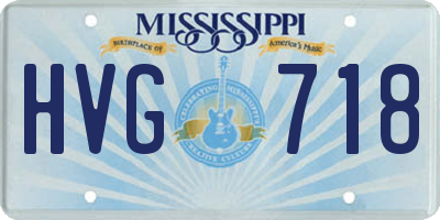 MS license plate HVG718