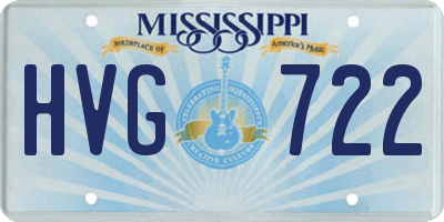 MS license plate HVG722