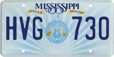 MS license plate HVG730