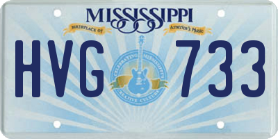 MS license plate HVG733
