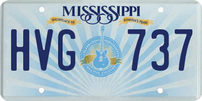 MS license plate HVG737