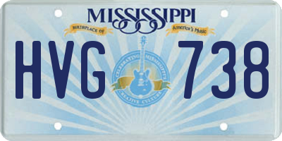 MS license plate HVG738
